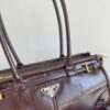 Prada Waxed Calfskin Handheld and Crossbody Bag