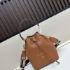 Prada New Arrival, Calfskin Leather with Pebbled Texture, Comes with Two Straps - One Leather and One Colorful Woven Strap, Stylish and Versatile for Handheld or Crossbody Wear
