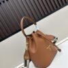 Prada New Arrival, Calfskin Leather with Pebbled Texture, Comes with Two Shoulder Straps – One Leather Strap and One Colorful Woven Strap for Stylish Versatility