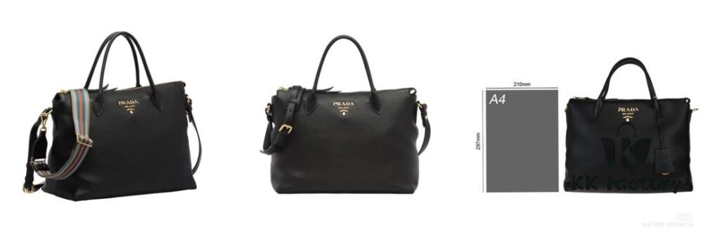 Classic Return 🌹 With Dual Shoulder Straps 💋 Calfskin Leather, Double Top Handles, Removable Adjustable Leather Strap, Removable Adjustable Colorful Fabric Strap, Gold-Tone Hardware, Engraved Metal Logo, Zip Closure, Two Interior Pockets, Jacquard PRADA Logo Lining