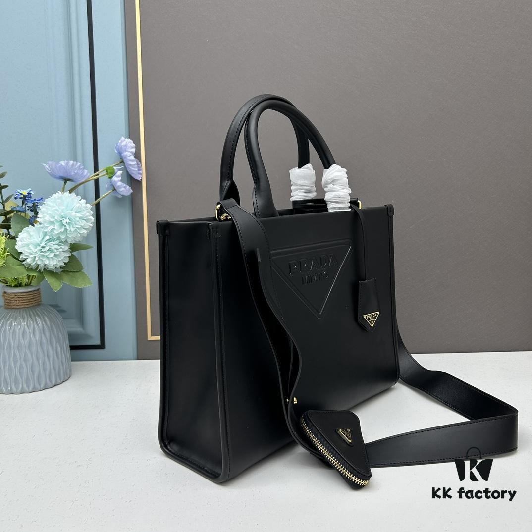 Prada Full Cowhide Tote Bag with Saffiano Leather Handles, Detachable 110cm Triangular Mini Bag and Adjustable Saffiano Leather Shoulder Strap