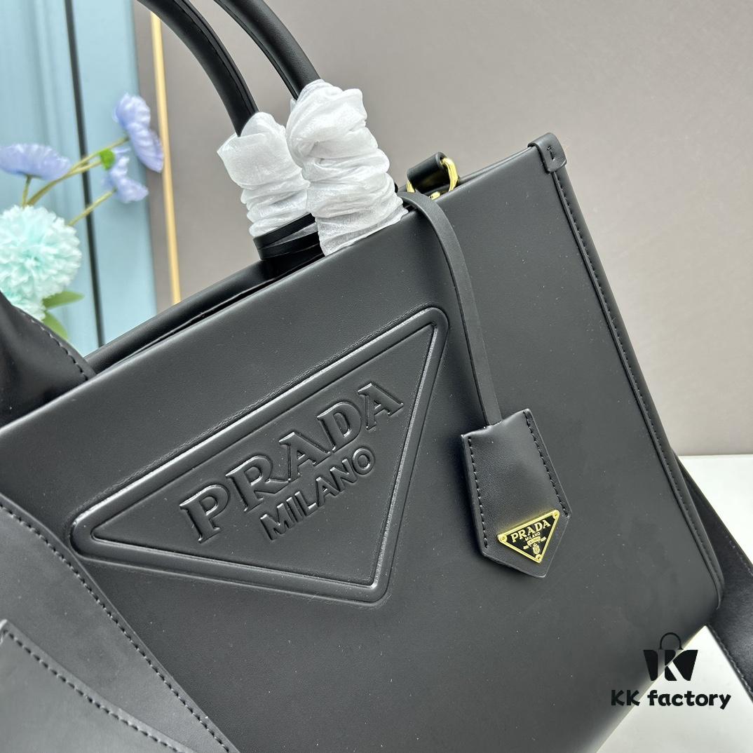 Prada Full Cowhide Tote Bag with Saffiano Leather Handles, Detachable 110cm Triangular Mini Bag and Adjustable Saffiano Leather Shoulder Strap