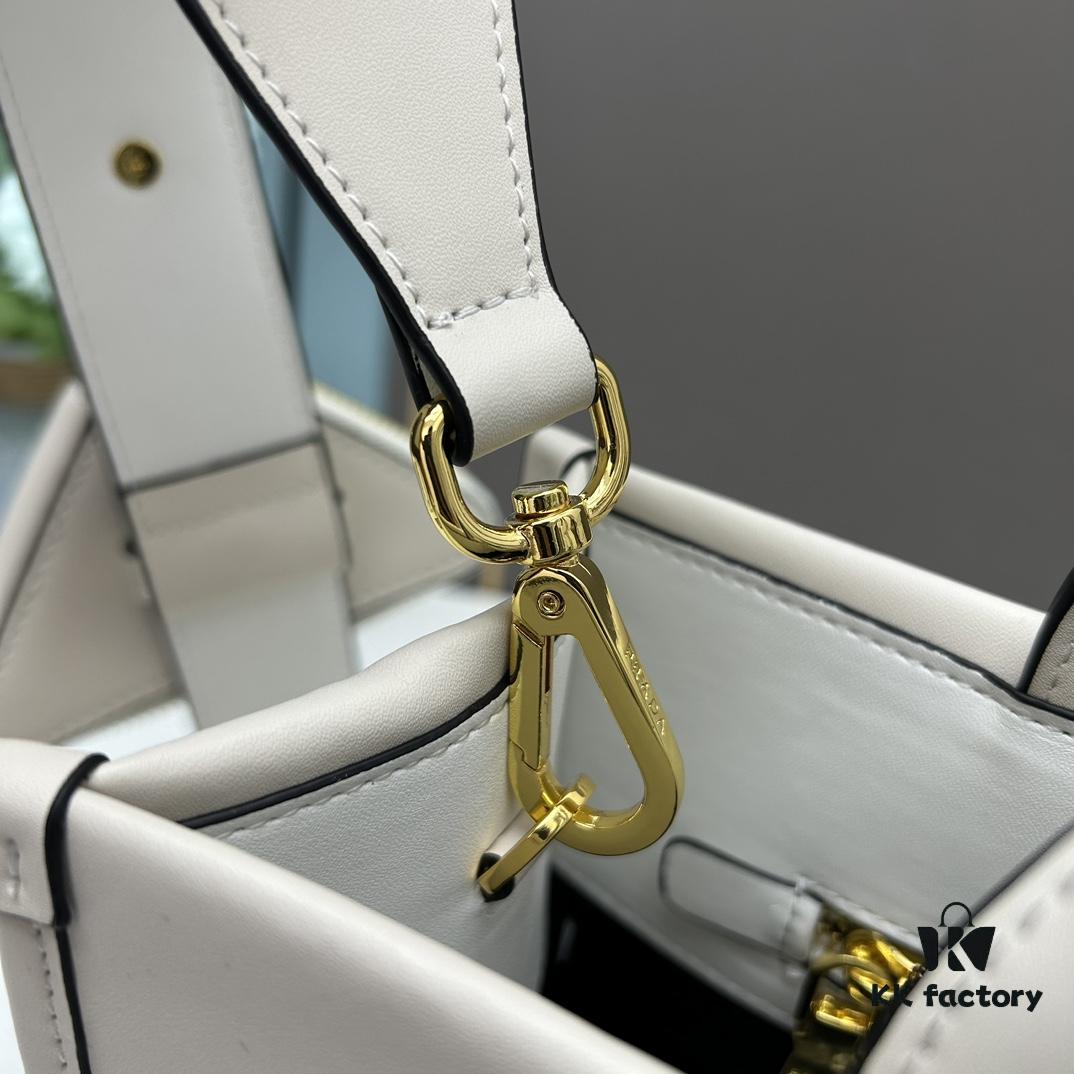 Prada Full Cowhide Tote Bag with Saffiano Leather Handles, Detachable 110cm Triangular Mini Bag and Adjustable Saffiano Leather Shoulder Strap