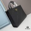 Prada Full Cowhide Tote Bag with Saffiano Leather Handles, 110cm Detachable Adjustable Saffiano Shoulder Strap