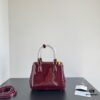 Prada Patent Leather Top Handle Crossbody Bag