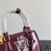 Prada Patent Leather Top Handle Crossbody Bag