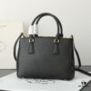 House Super Hot Killer Bag, Saffiano Leather, Dual Top Handles, Detachable Adjustable Leather Shoulder Strap, Gold-Tone Hardware, Triangle Logo with Metal Lettering on Leather, Snap Button Closure on Side, Two Outer Zip Pockets, Three Interior Pockets Including One with Zipper, Prada-Branded Lining