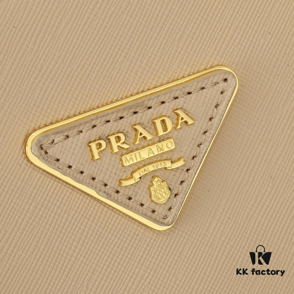 House Super Hot Selling Killer Bag, Saffiano Leather, Dual Top Handles, Detachable Adjustable Leather Shoulder Strap, Gold-Tone Hardware, Triangular Leather with Metal Engraved Logo, Snap Button Closure on Sides, Two Exterior Zip Pockets, Three Interior Compartments Including One Zippered Pocket, Prada-Branded Lining