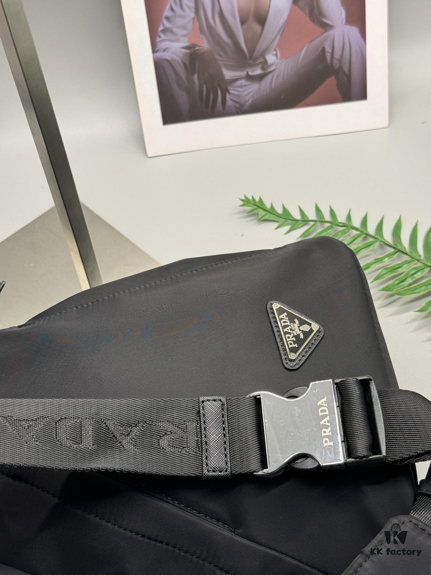 PRADA Two-Piece Set ✅ Latest Model Chest Bag Shoulder Bag Made of Imported Parachute Waterproof Fabric Size 24x31x8