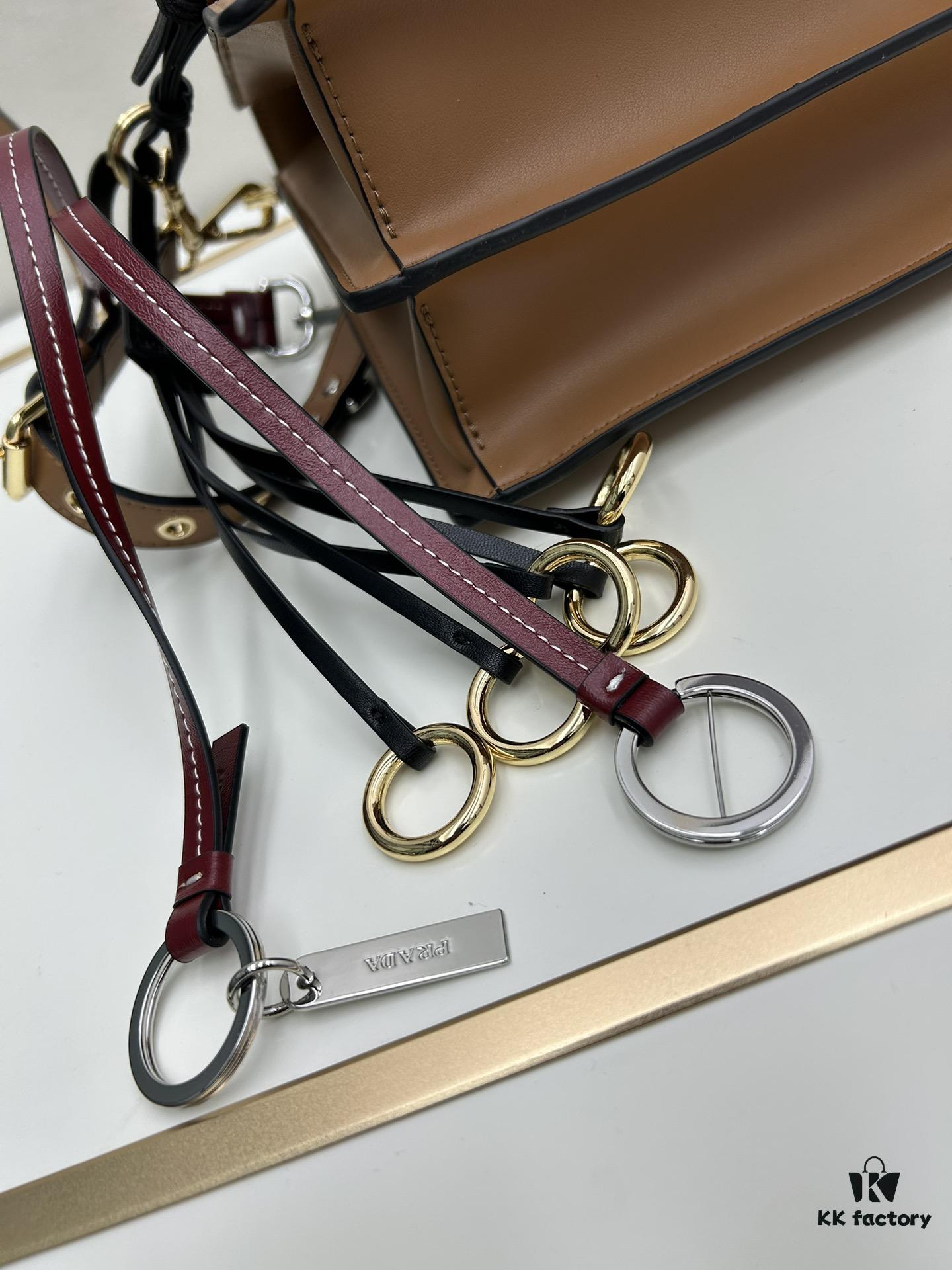 Large PRADA Counter with Gift Box, Celebrity Same Style 🎉 First-Layer Cowhide [Original Order Quality + Matching Counter Hardware]