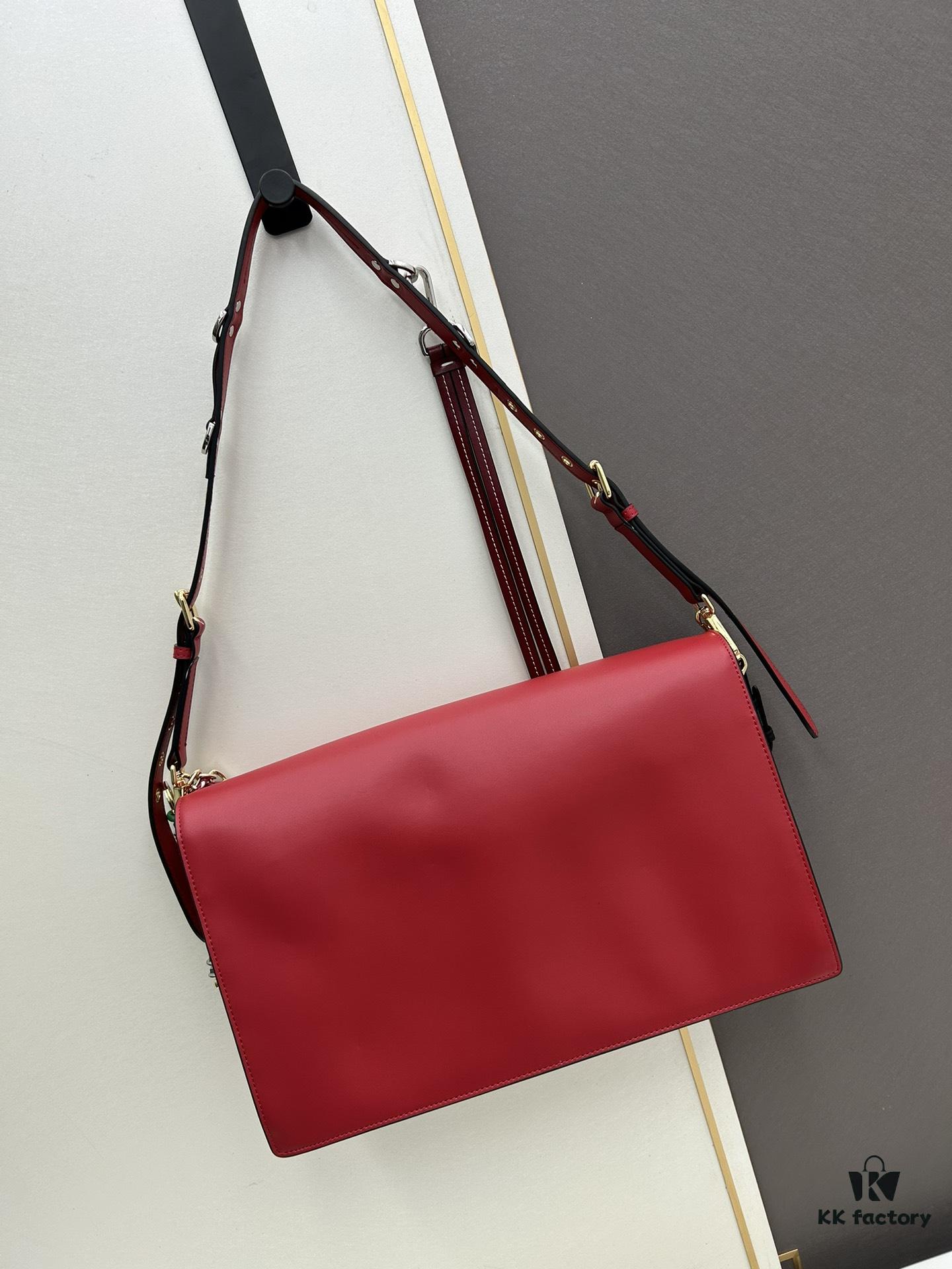 Large PRADA Counter Model with Gift Box, Celebrity Same Style 🎉 Genuine First-Layer Cowhide [Original Order Quality + Matching Counter Metal Hardware], Soft and Comfortable Touch, High Capacity