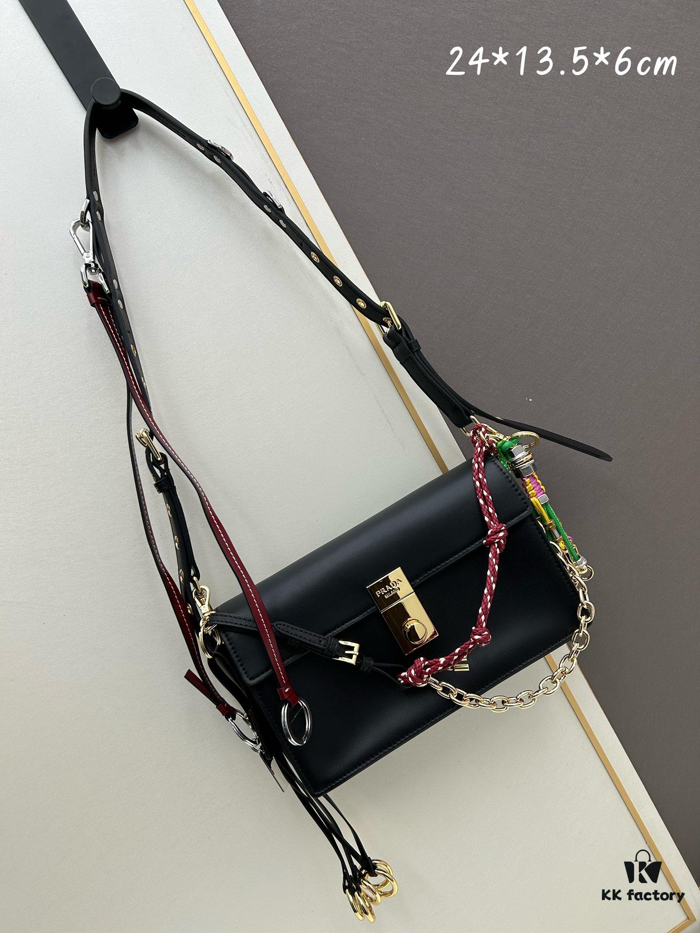 Small PRADA Counter with Gift Box, Celebrity Same Style 🎉 First Layer Cowhide [Original Quality Matched to Counter Hardware]