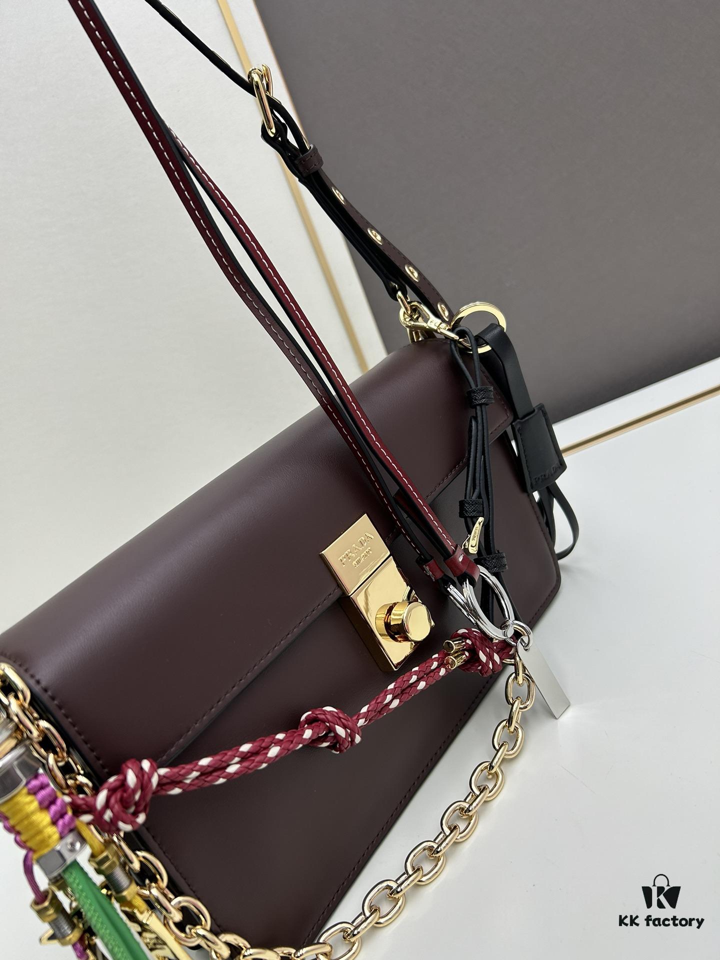 Small PRADA Counter with Gift Box, Celebrity Same Style 🎉 First Layer Cowhide [Original Quality Matched to Counter Hardware] Soft and Comfortable Touch, Large Capacity