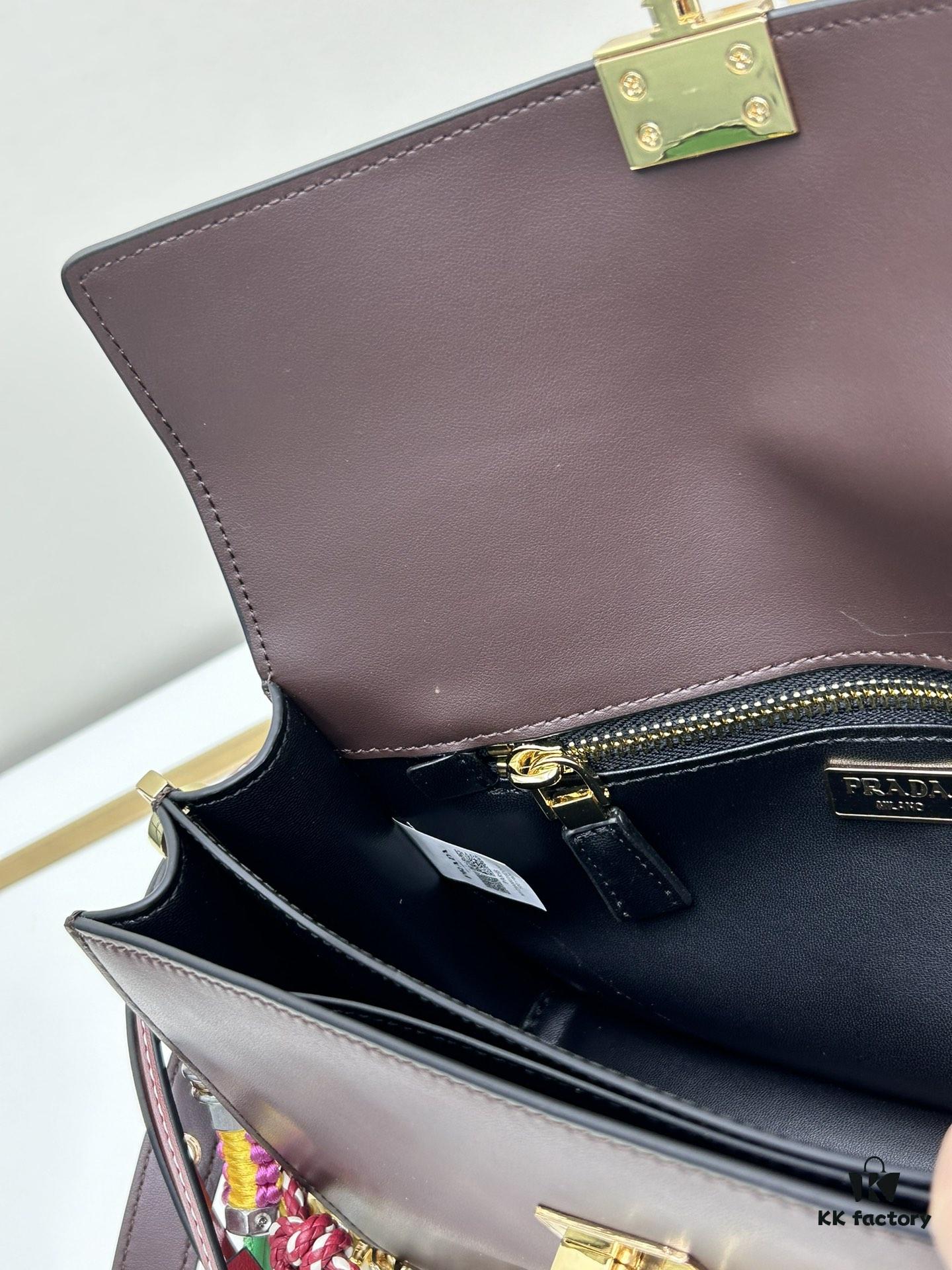 Small PRADA Counter with Gift Box, Celebrity Same Style 🎉 First Layer Cowhide [Original Quality Matched to Counter Hardware] Soft and Comfortable Touch, Large Capacity