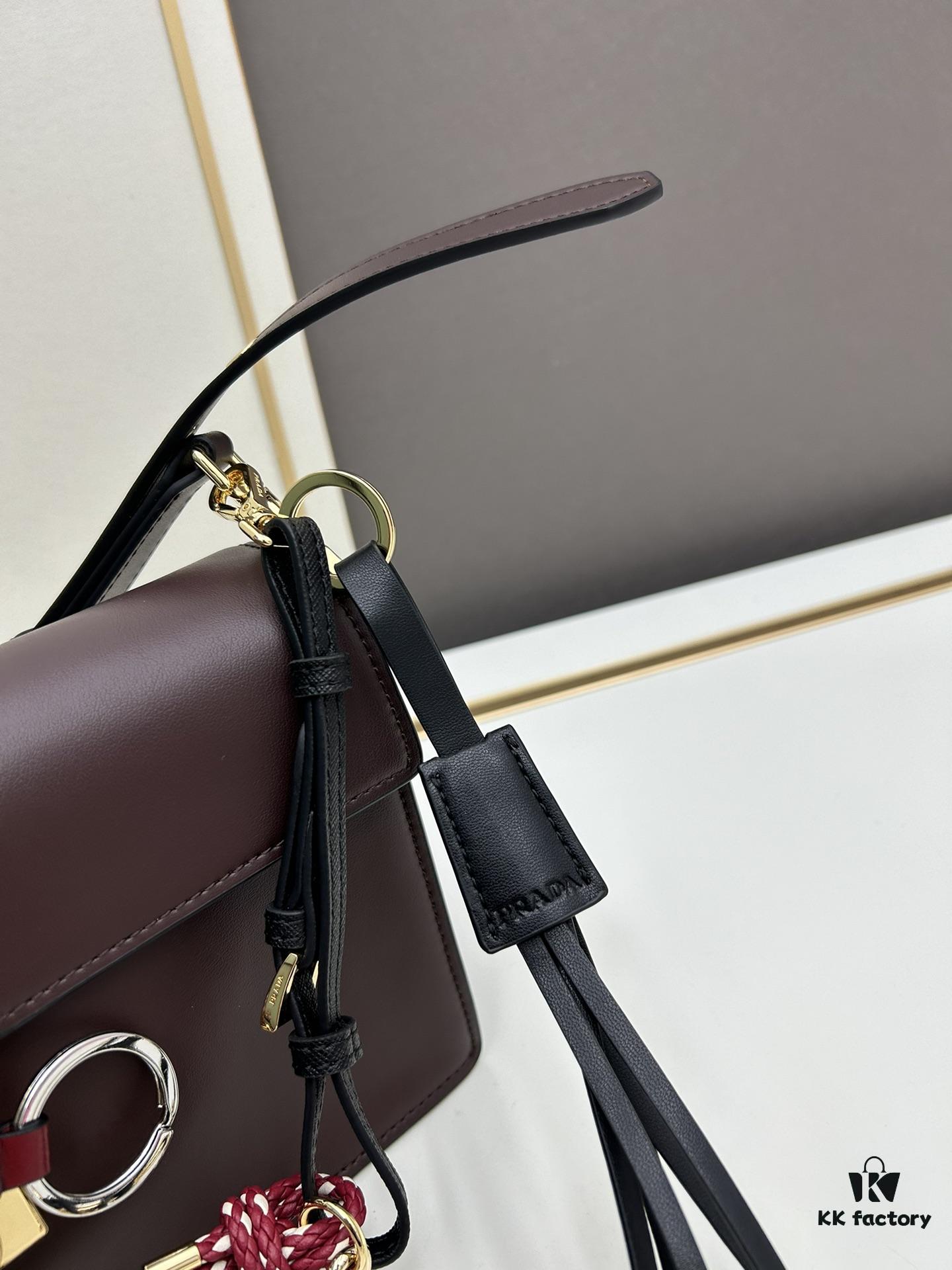 Small PRADA Counter with Gift Box, Celebrity Same Style 🎉 First Layer Cowhide [Original Quality Matched to Counter Hardware] Soft and Comfortable Touch, Large Capacity