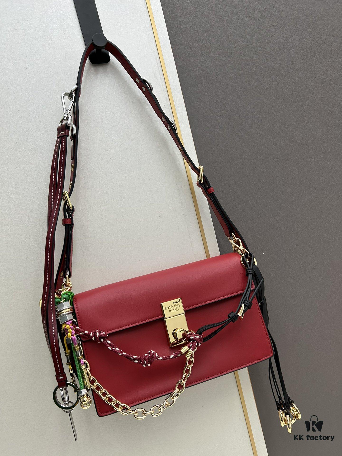 Small PRADA Counter with Gift Box, Celebrity Same Style 🎉 First Layer Cowhide [Original Quality + Matching Counter Hardware]