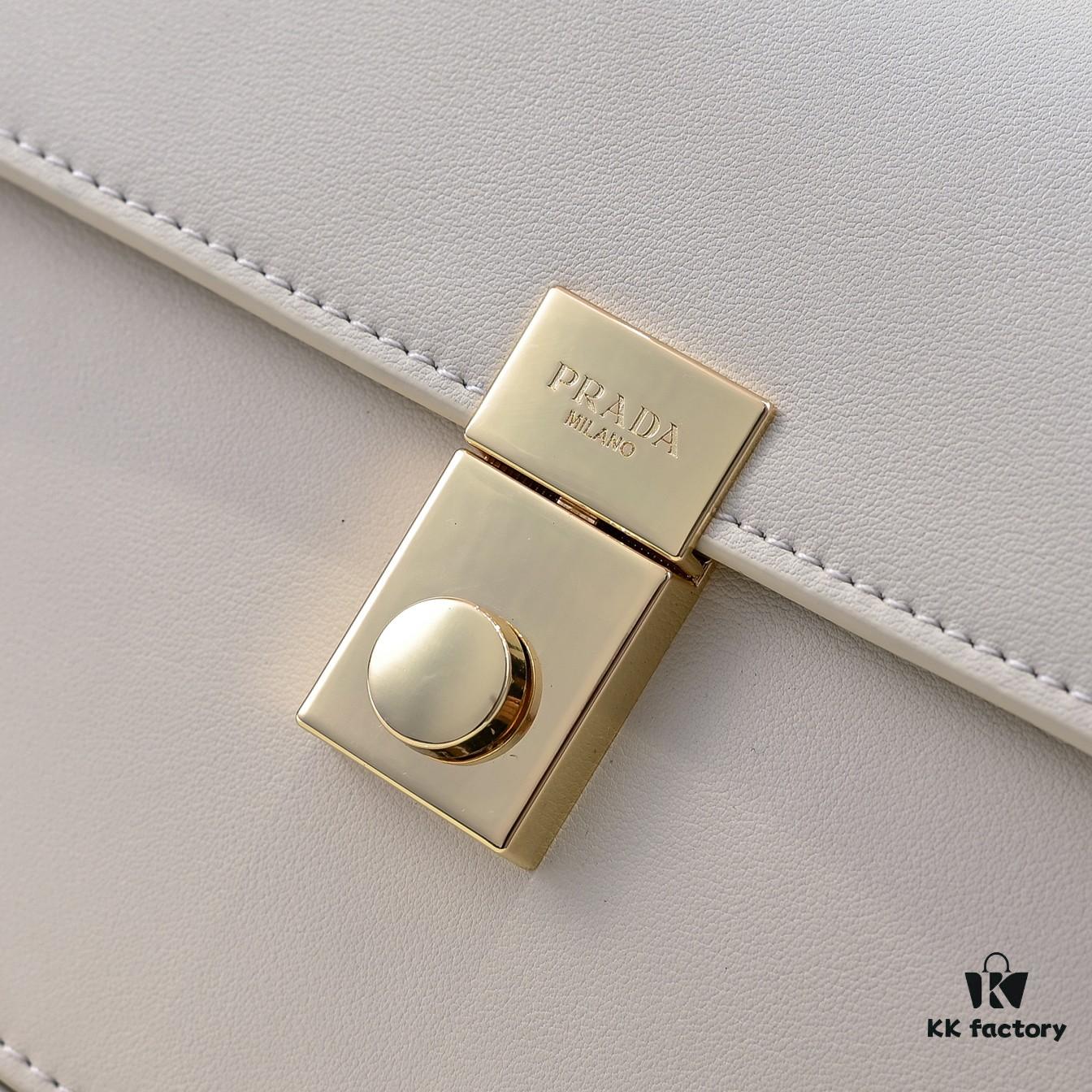 2025 PRADA Pre-Spring New Arrival Soft Sound Handbag in Imported Plain Calfskin