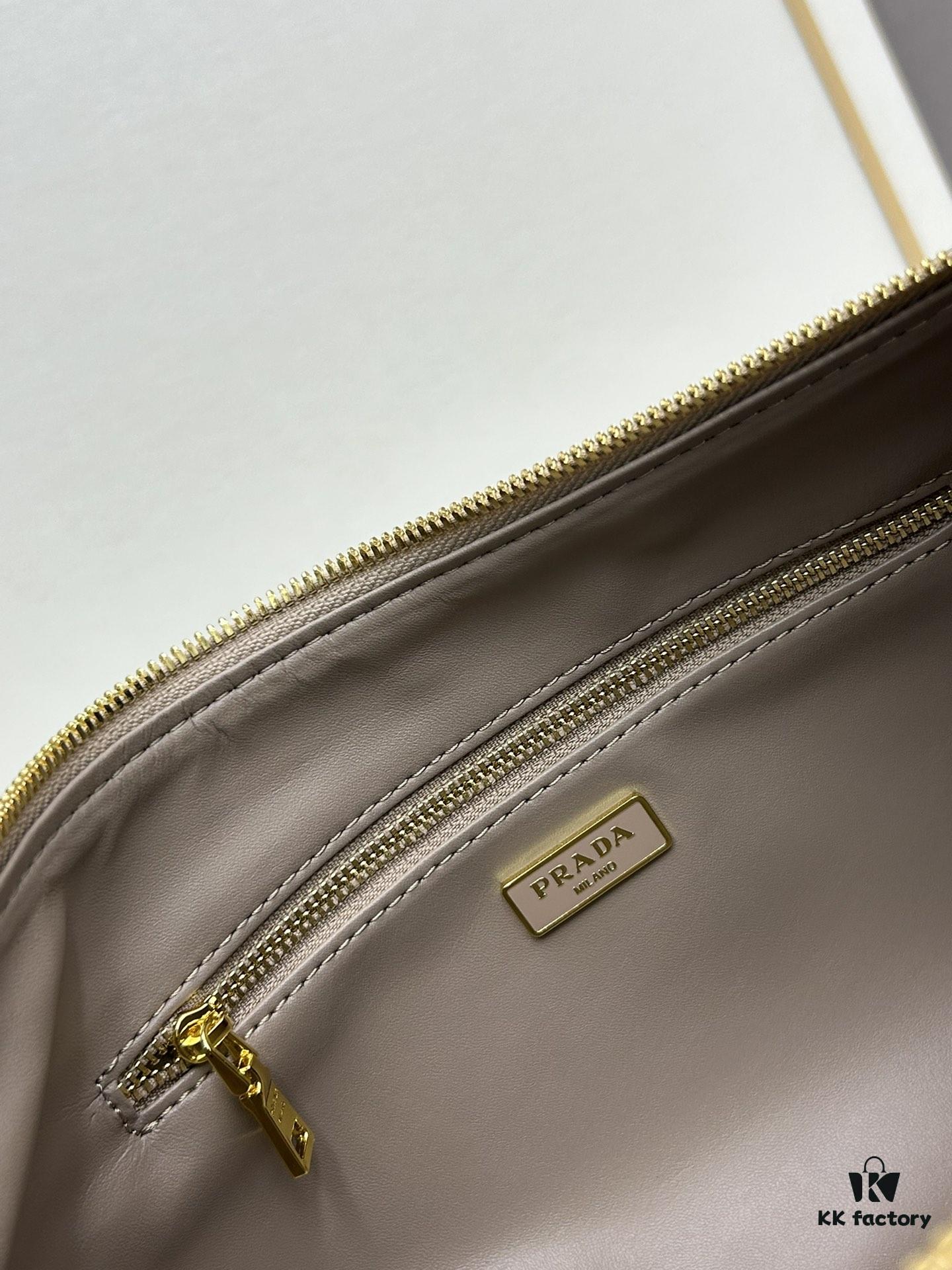 PRADA New Arrival Genuine Leather Shoulder Bag - Full Grain Wrinkled Lacquer Calfskin & Suede Collection