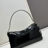 PRADA New Arrival Genuine Leather Shoulder Bag - Full Top-Grain Wrinkled Lacquer Calfskin & Suede Collection