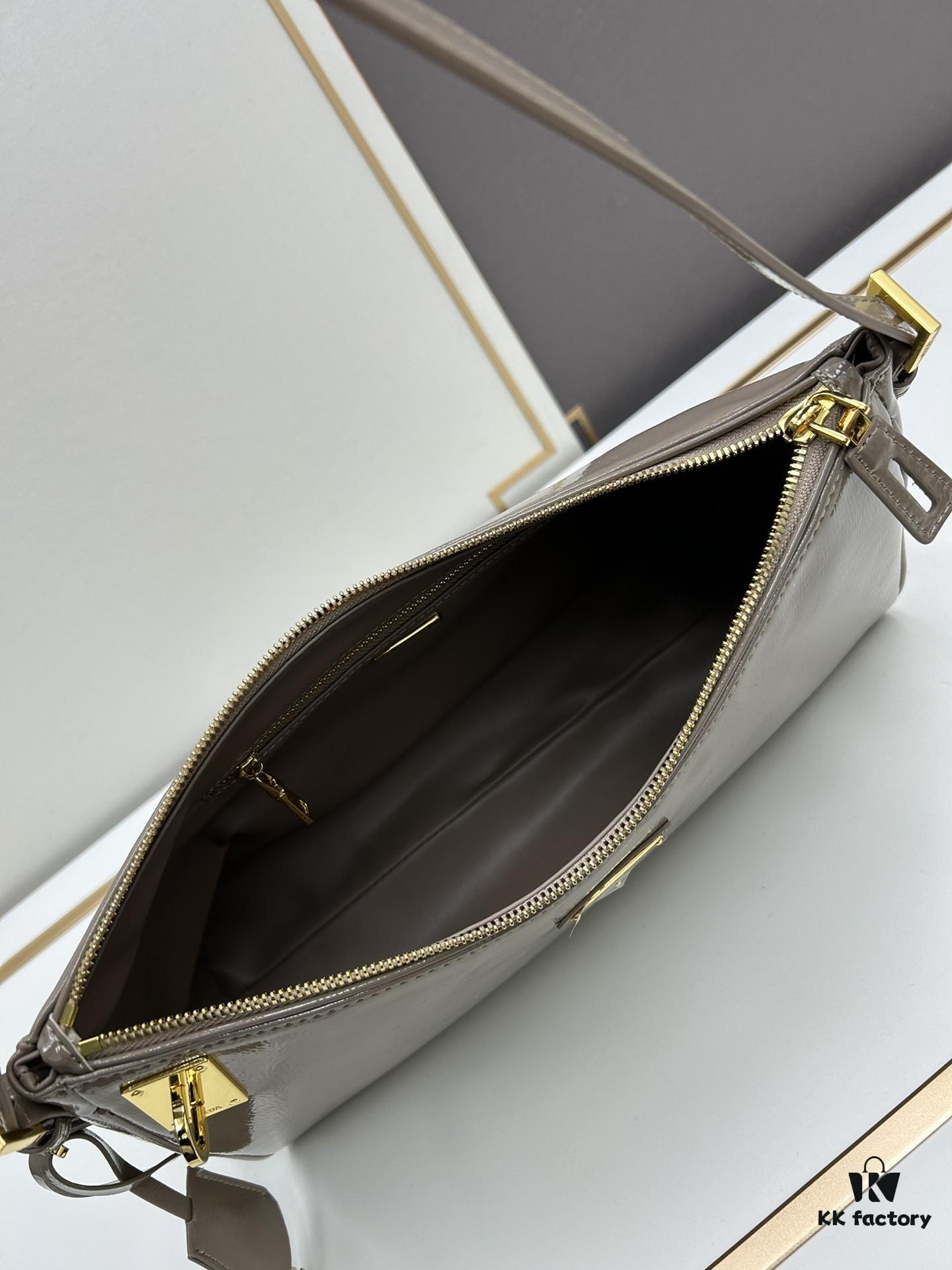 PRADA New Arrival Genuine Leather Shoulder Bag - Full Grain Wrinkled Lacquer Calfskin & Suede Collection