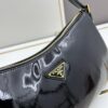 PRADA New Arrival Genuine Leather Shoulder Bag - Full Top-Grain Wrinkled Lacquer Calfskin & Suede Collection