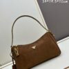 PRADA New Arrival Genuine Leather Shoulder Bag - Full Top Grain Wrinkled Lacquer Cowhide & Suede Closure Bag