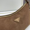 PRADA New Arrival Genuine Leather Shoulder Bag - Full Top Grain Wrinkled Lacquer Cowhide & Suede Closure Bag