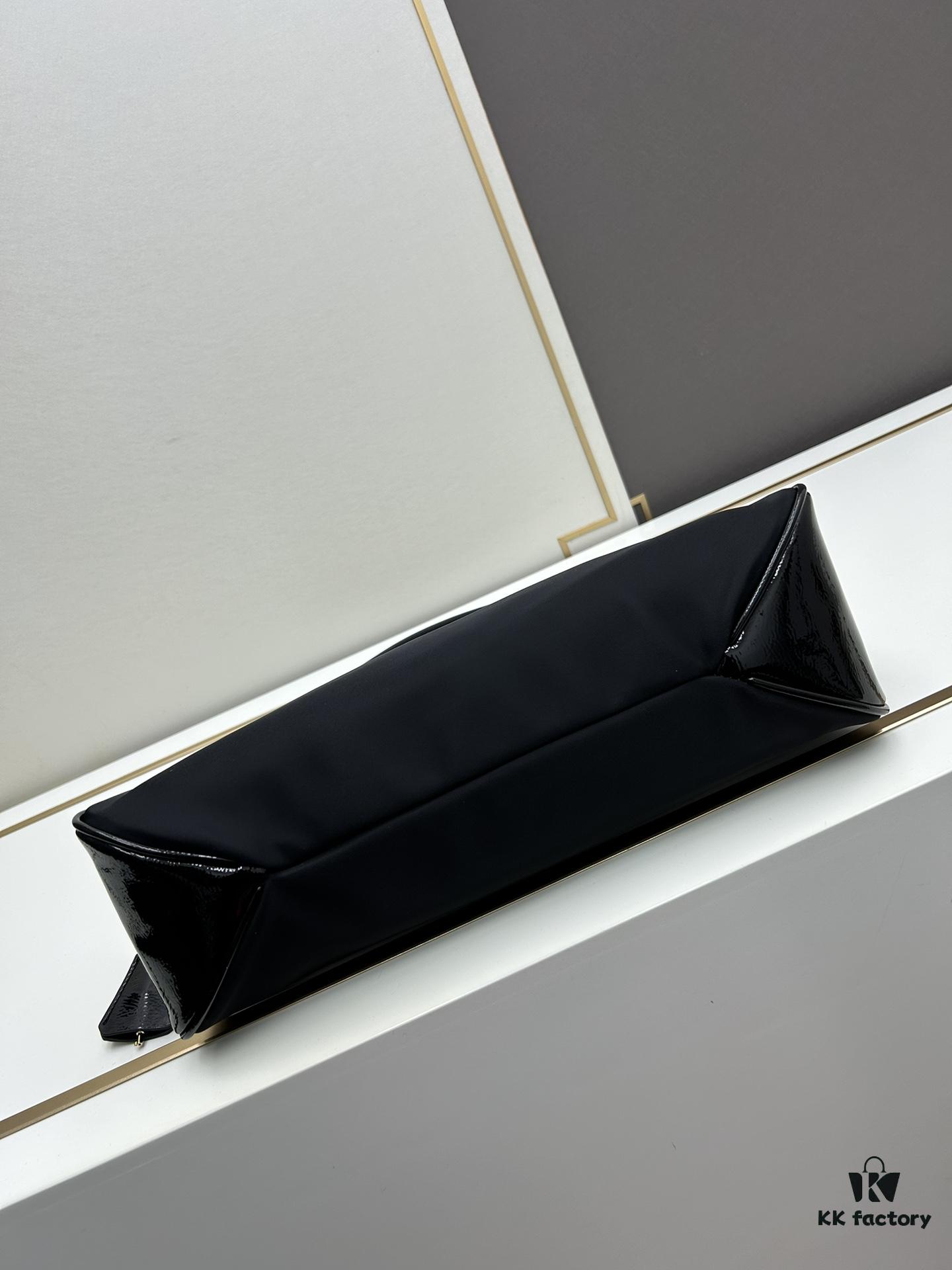 PRADA New Arrival Genuine Leather Crossbody Bag - Full Top-Grain Wrinkled Lacquer Cowhide & Suede, Enamel Triangle Logo, Adjustable Handle, Detachable Keychain