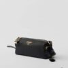 PRADA New Arrival Original Quality Full-Grain Crinkled Calfskin & Suede Lock Bag with Gold-Tone Hardware