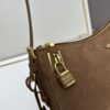 PRADA New Arrival Genuine Leather Shoulder Bag - Full Top Grain Wrinkled Lacquer Cowhide & Suede Closure Bag