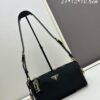 PRADA New Arrival Genuine Full-Grain Wrinkled Lacquer Calfskin & Suede Shoulder Bag - Original Quality, Matching Store Hardware