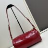 PRADA Genuine Full-Grain Wrinkled Lacquer Calfskin & Suede Shoulder Bag - Original Order Quality with Matching Store Hardware