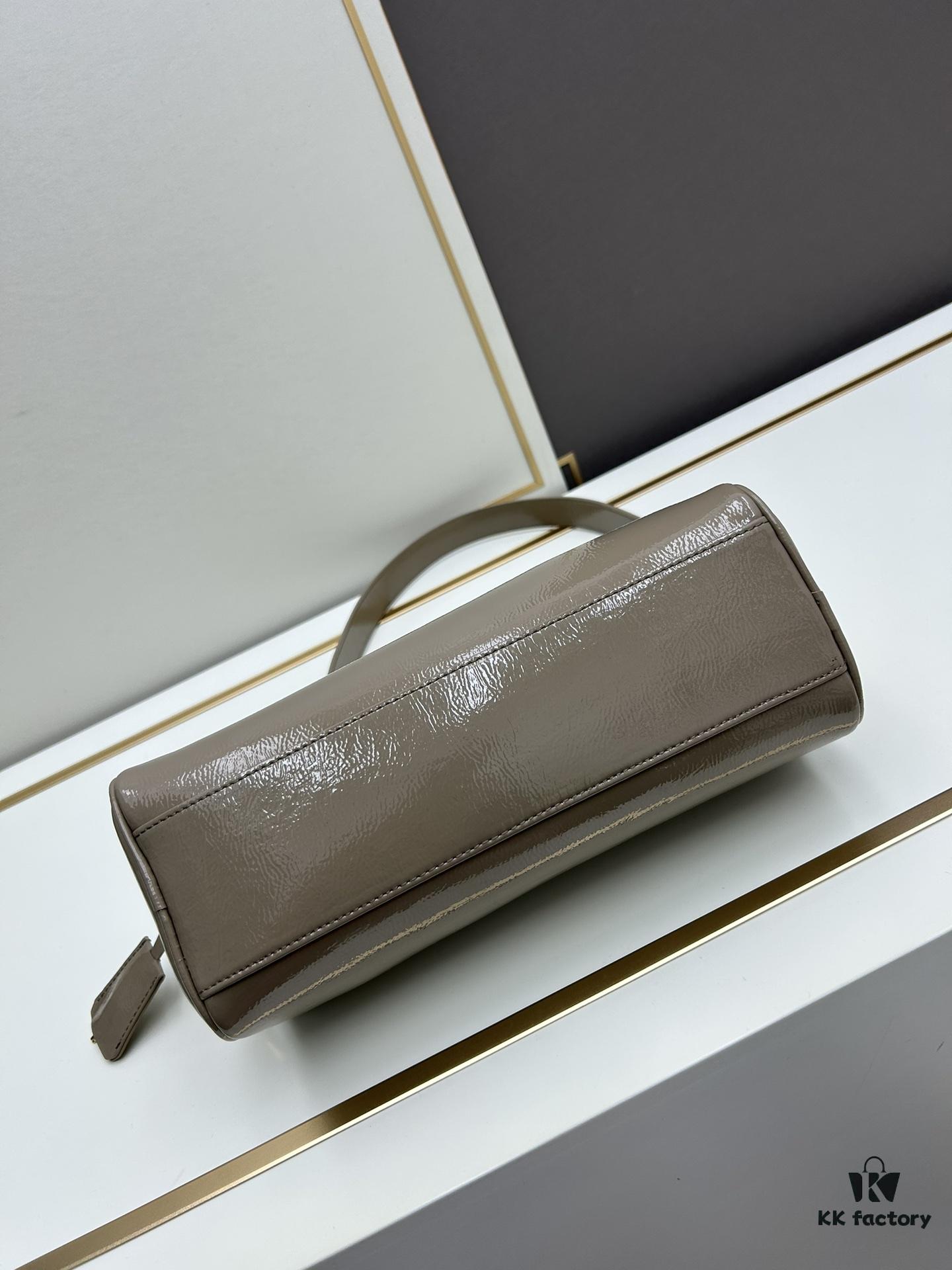 PRADA New Arrival Original Quality Full-Grain Wrinkled Painted Calfskin - Suede Lock Bag