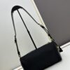 PRADA New Arrival Genuine Top-Grade Full Grain Wrinkled Lacquer Cowhide & Suede Shoulder Bag