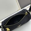 PRADA New Arrival Genuine Top-Grade Full Grain Wrinkled Lacquer Cowhide & Suede Shoulder Bag