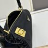 PRADA New Arrival Genuine Top-Grade Full Grain Wrinkled Lacquer Cowhide & Suede Shoulder Bag