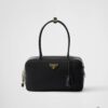 Nylon with Leather Trim, Full Leather PRADA Counter New Arrival Original Quality Matching Store Hardware Re-Nylon Nylon and Top Grain Calfskin Lock Bag