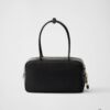 Nylon with Leather Trim, Full Leather PRADA Counter New Arrival Original Quality Matching Store Hardware Re-Nylon Nylon and Top Grain Calfskin Lock Bag