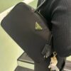 Nylon with Leather Trim, Full Leather PRADA Counter New Arrival Original Quality Matching Store Hardware Re-Nylon Nylon and Top Grain Calfskin Lock Bag