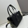 Nylon with Genuine Leather Trim, Full Leather PRADA Counter New Arrival Original Quality Matching Store Hardware Re-Nylon Tote Bag with Lock