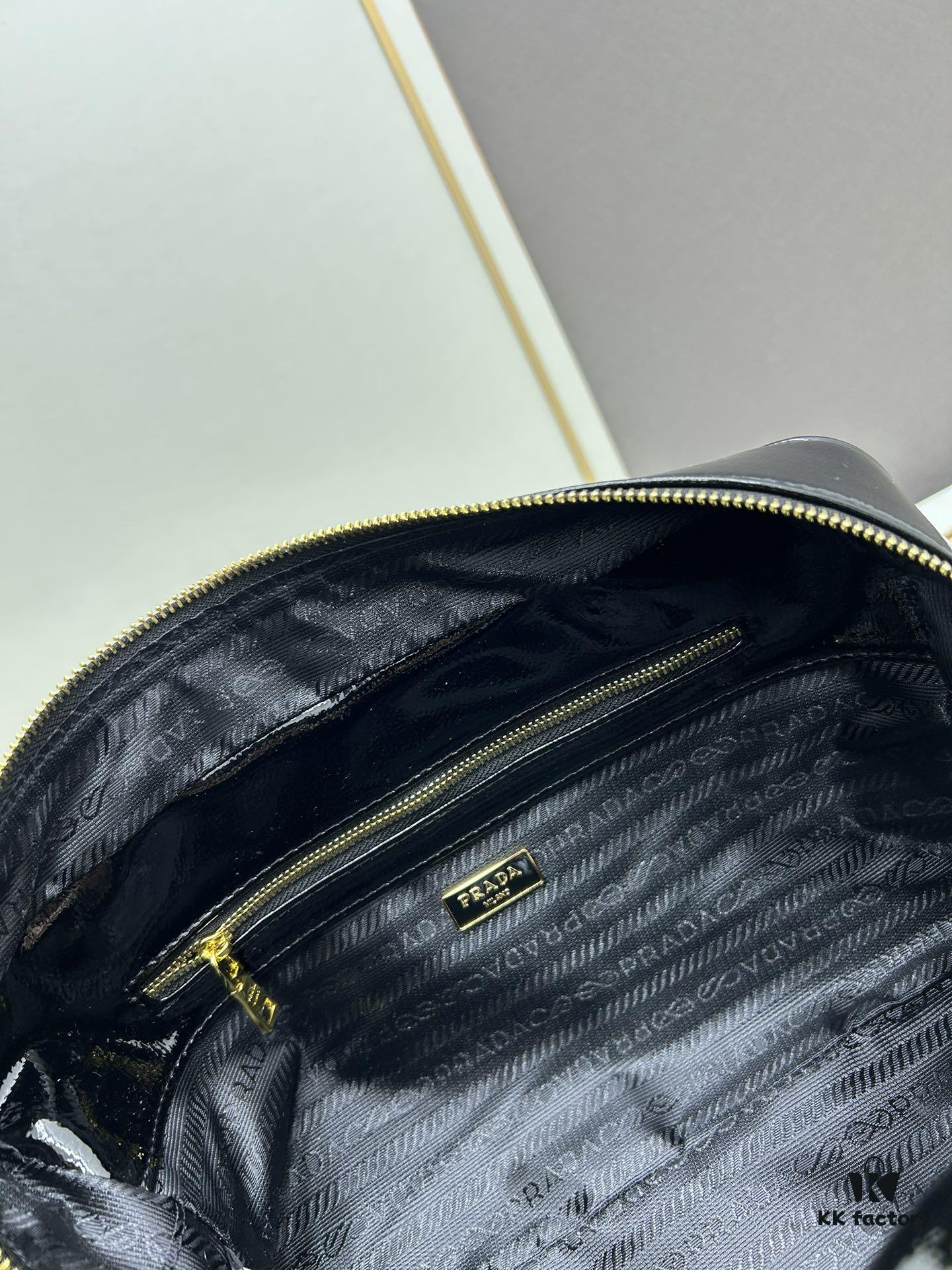 Nylon with Genuine Leather Trim, Full Leather PRADA Counter New Arrival Original Quality Matching Store Hardware Re-Nylon Tote Bag with Lock