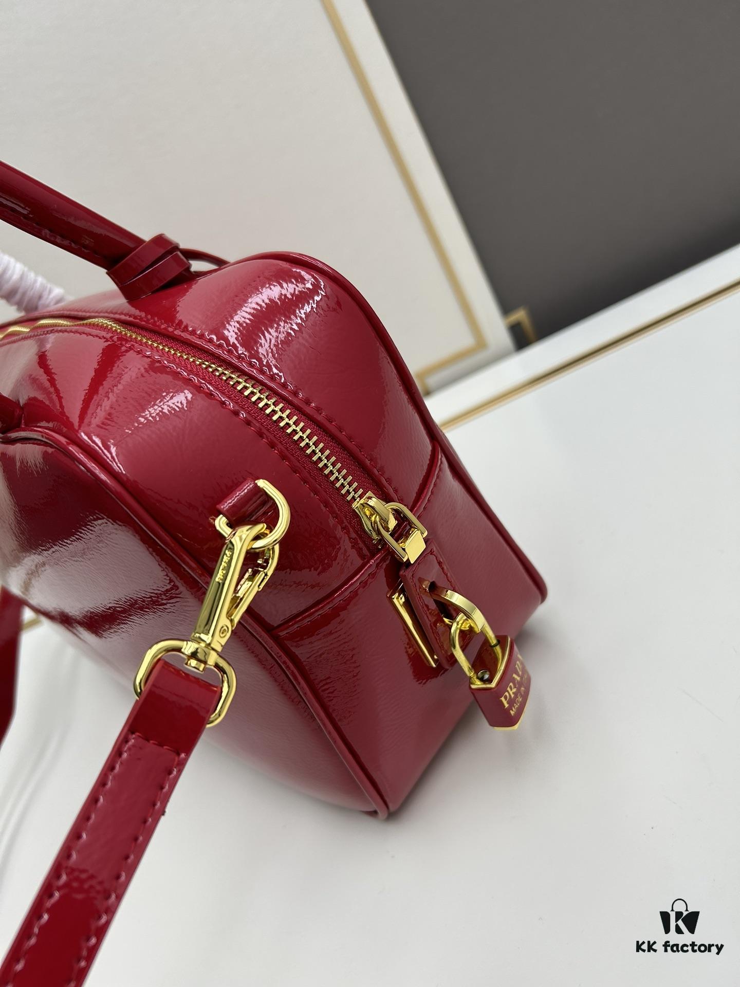 Nylon with Leather Trim, Full Leather 🎉PRADA Counter New Arrival🎉 [Original Order Quality + Matching Cabinet Hardware] Nylon and Top-Grain Calfskin Lock Bag