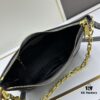 PRADA New Launch Hit (Leather Shoulder Strap + Chain Crossbody) Fashionable Horn Bag with Retro-Modern Fusion