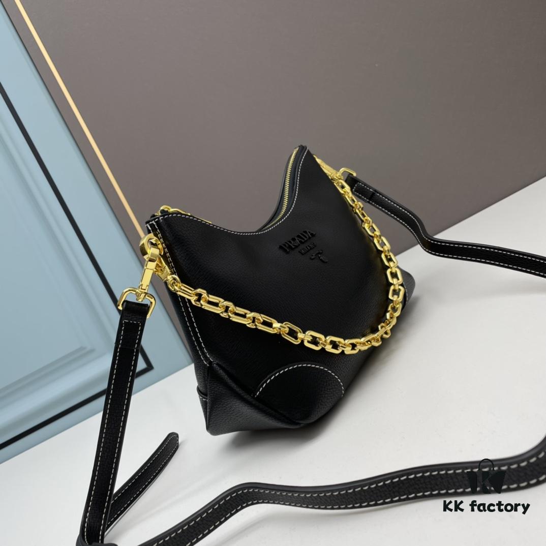 PRADA's New Hit - Horn-shaped Bag with Detachable Chain Strap