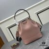 Prada New Arrival, Calfskin Leather with Lychee Texture, Comes with Two Straps - One Leather Strap and One Colorful Woven Strap for Stylish Versatility