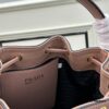 Prada New Arrival, Calfskin Leather with Lychee Texture, Comes with Two Straps - One Leather Strap and One Colorful Woven Strap for Stylish Versatility