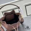 Prada New Arrival, Calfskin Leather with Lychee Texture, Comes with Two Straps - One Leather Strap and One Colorful Woven Strap for Stylish Versatility