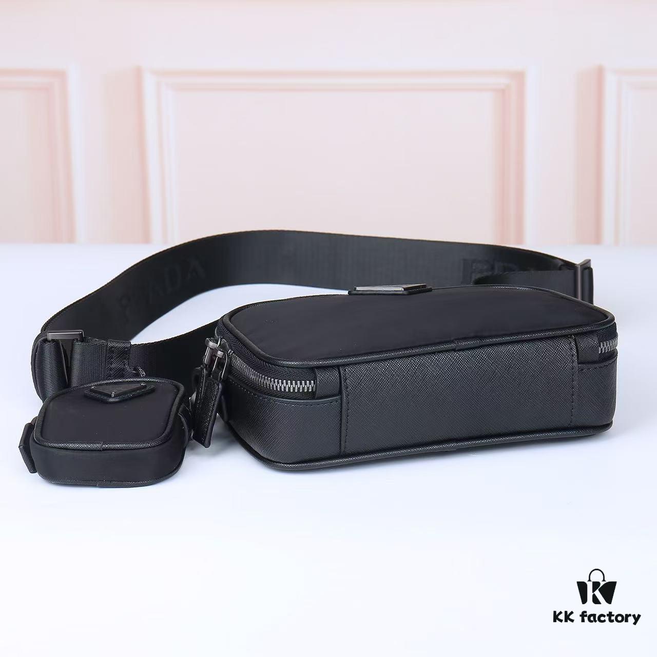 Prada Men's Bag in Recycled Nylon and Saffiano Leather, Reimagined for the New Collection