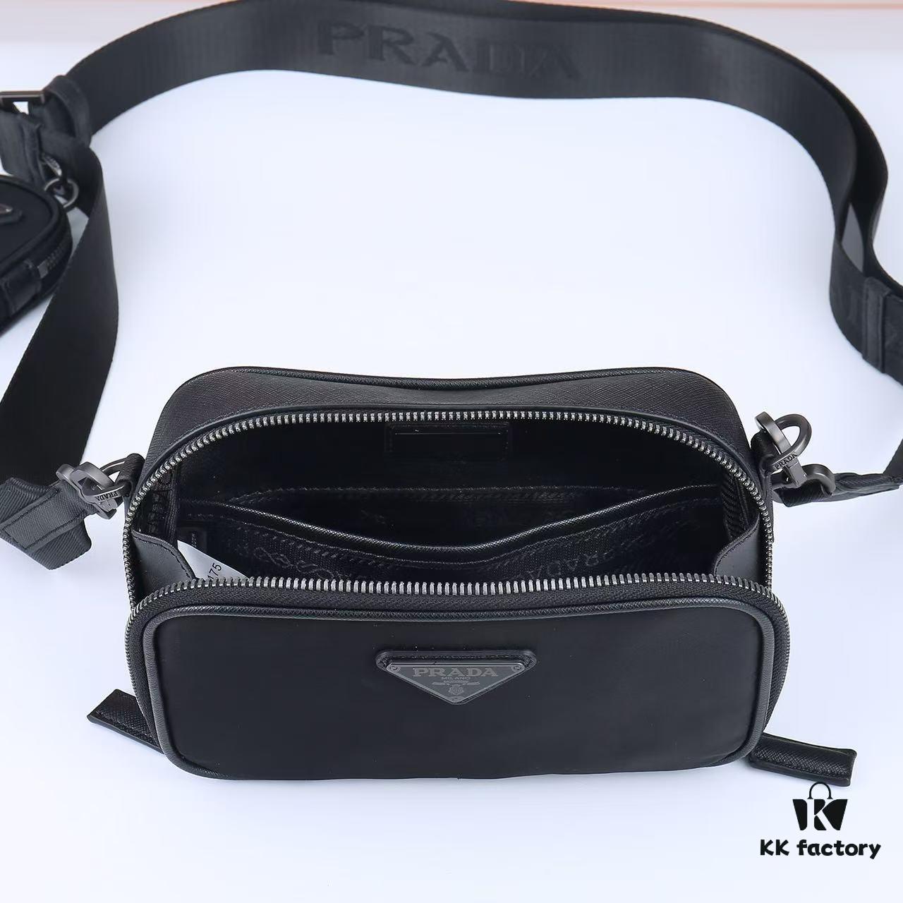 Prada Men's Bag in Recycled Nylon and Saffiano Leather, Reimagined for the New Collection