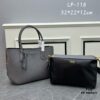 PRADA Mother-Child Bag - Latest Bestseller, Made from Imported Saffiano Leather, Double Leather Top Handles, Detachable and Adjustable Wide Leather Shoulder Strap, Two Exterior Zip Pockets, Classic Galleria Design